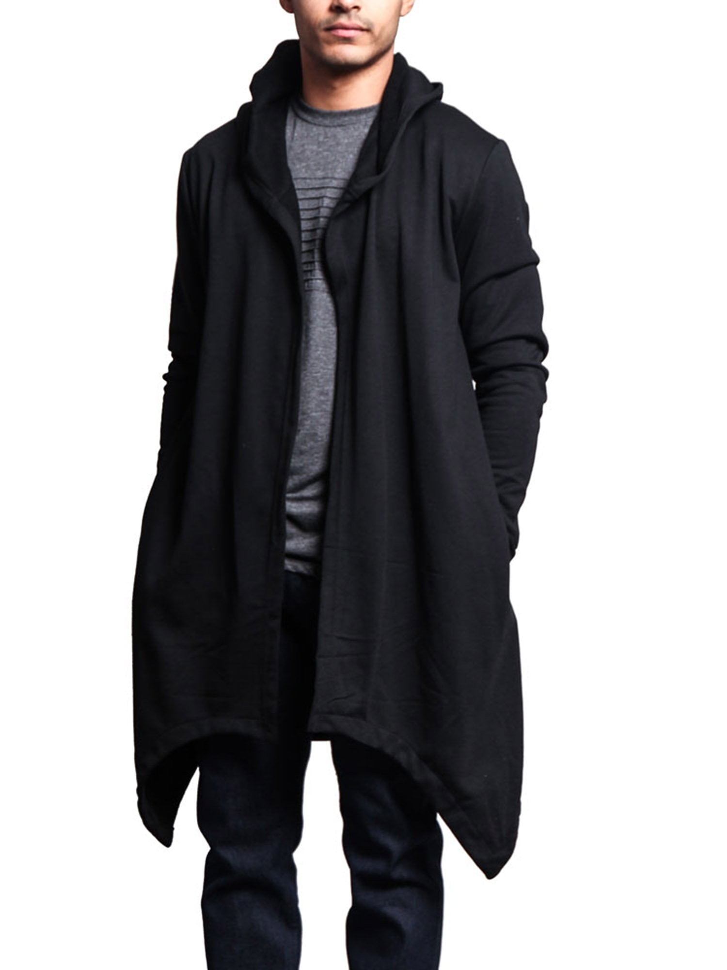 Victorious Long Length Drape Cape Cardigan Hoodie - Multiple Colors & Sizes