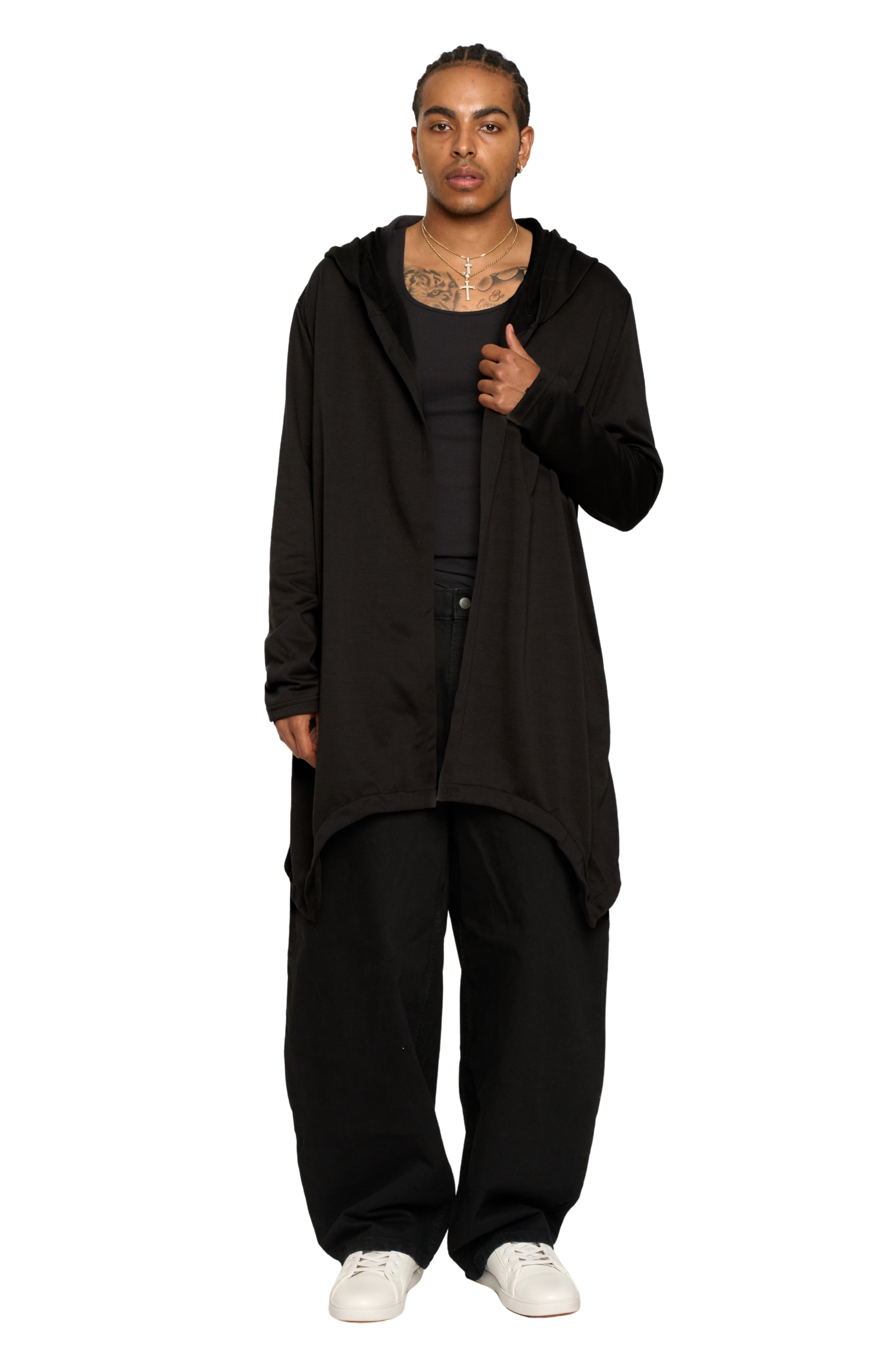 Victorious Long Length Drape Cape Cardigan Hoodie - Multiple