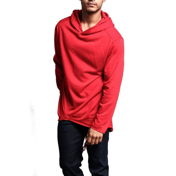 Victorious Long Length Fishtail Cloak Pullover Hoodie JK700 - RED - Large - J1A