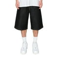 thumbnail image 1 of Victorious Men's Baggy Fit Raw Denim Shorts DS2098 - Black - 42, 1 of 6