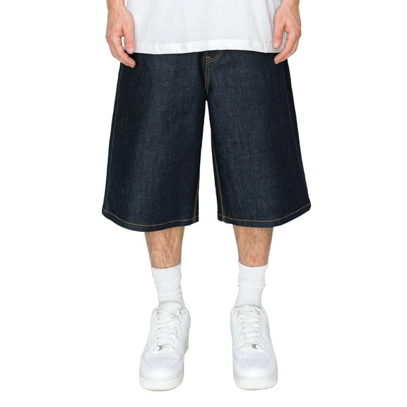 Victorious Men's Baggy Fit Raw Denim Shorts DS2098 -Indigo - 32