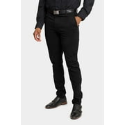 Victorious Mens Basic Casual Slim Fit Stretch Chino Pants DL1250 - BLACK - 34/32
