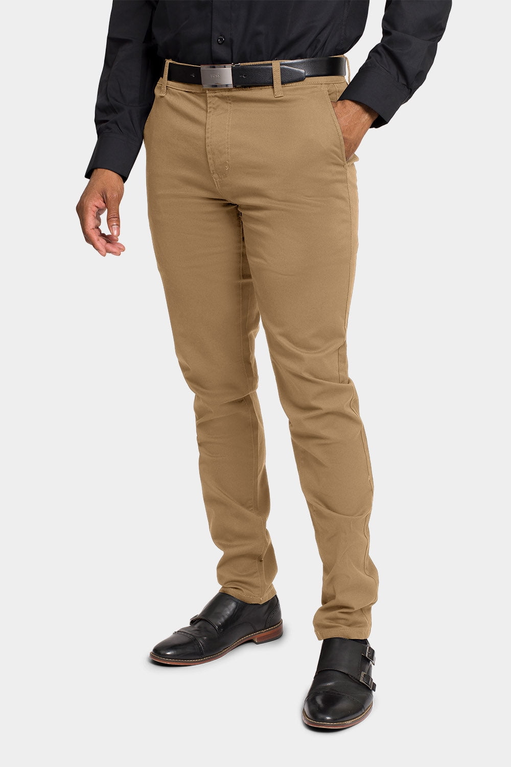 Victorious Men's Basic Casual Slim Fit Stretch Chino Pants DL1250
