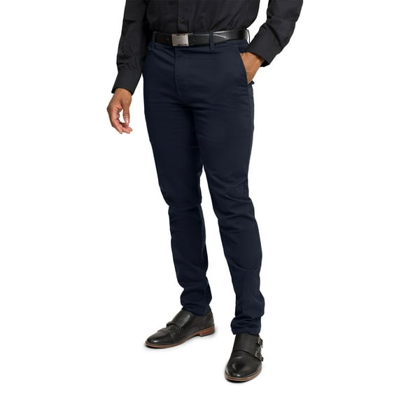 Victorious Men's Basic Casual Slim Fit Stretch Chino Pants DL1250 - NAVY - 40/32