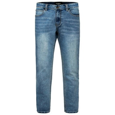 Victorious Men's Basic Loose Fit Denim Jeans DL1007 - Classic Blue - 36/30
