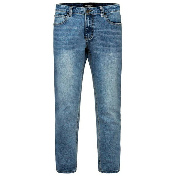 Victorious Men's Basic Loose Fit Denim Jeans DL1007 - Classic Blue - 36/30
