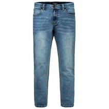 Victorious Men's Basic Loose Fit Denim Jeans DL1007 - Classic Blue - 36/30