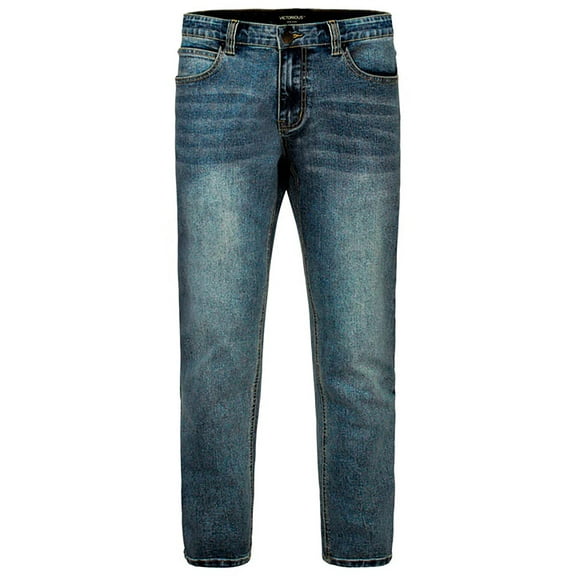 Victorious Men's Basic Loose Fit Denim Jeans DL1007 - Desert Blue - 28/32