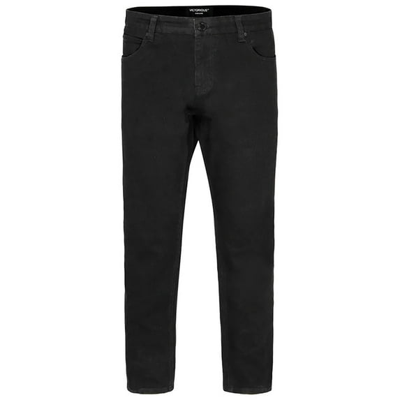 Victorious Men's Basic Loose Fit Denim Jeans DL1007 - Jet Black - 28/32