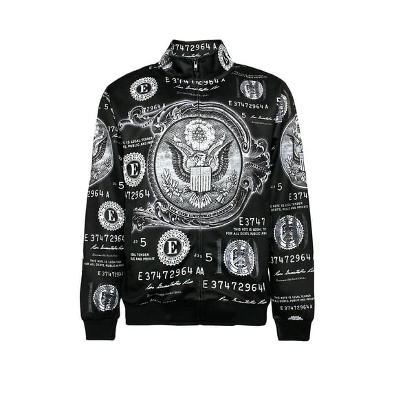 Victorious Men's Big Money Track Suit ST883 Black X-Large