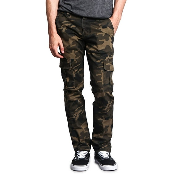 Victorious Men's Camo Cargo Skinny Pants - Camo - 28/30