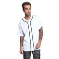 thumbnail image 1 of Victorious Men's Classic Baseball Jersey with Trim BJ42 - WHITE - Medium, 1 of 5
