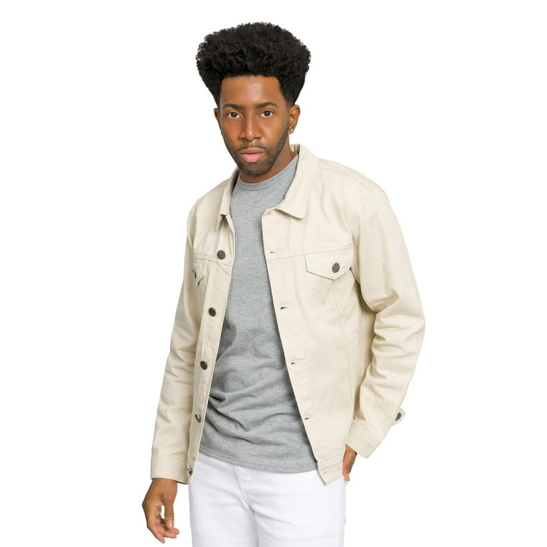 Victorious Men s Classic Colored Denim Jean Jacket DK190 Sand 3X Large Walmart