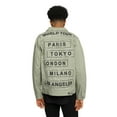 thumbnail image 1 of Victorious Men's Colored City Patch World Tour Denim Jean Jacket DK192 - Jade - Medium, 1 of 7
