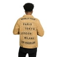 thumbnail image 1 of Victorious Men's Colored City Patch World Tour Denim Jean Jacket DK192 - Wheat - 3X-Large, 1 of 7