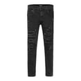 thumbnail image 1 of Victorious Men's Distressed Rip and Repair Denim Jeans DL1119 - Spider Black - 30/32, 1 of 3