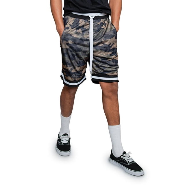 Victorious Men's Double Layered Drawstring Mesh Basketball Shorts with ...