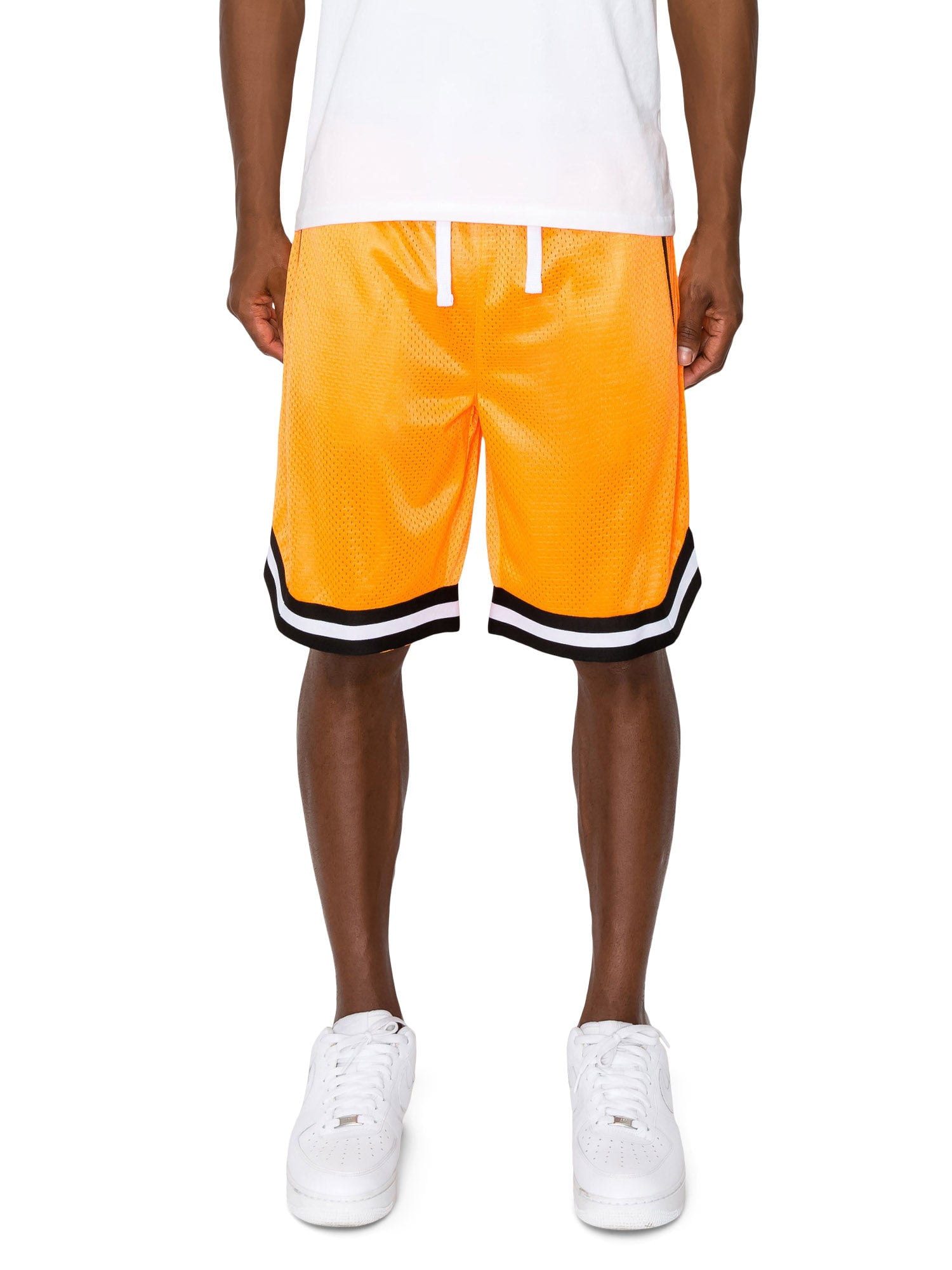 Victorious Men's Double Layered Drawstring Mesh Basketball Shorts with Zippered Pockets, up to