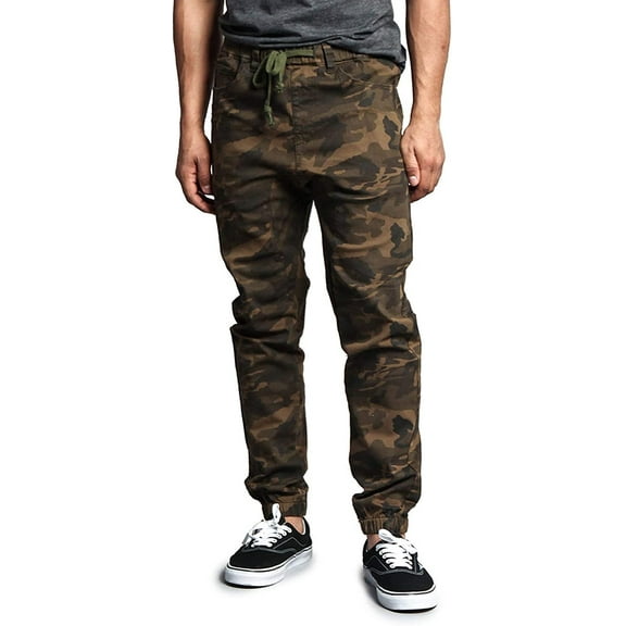 Victorious Men's Drop Crotch Stretch Jogger Twill Pants, Up To 5X