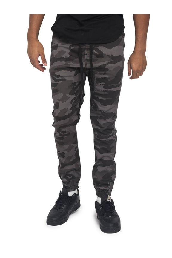 Victorious Men's Drop Crotch Stretch Jogger Twill Pants, Up To 5X