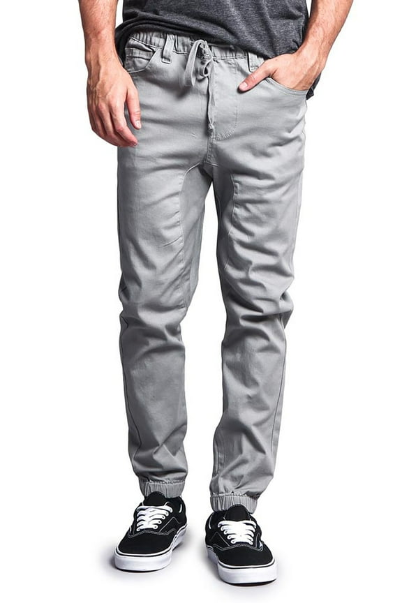 Victorious Men's Drop Crotch Stretch Jogger Twill Pants, Up To 5X