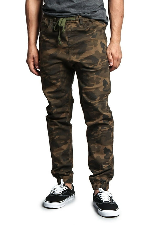 Victorious Men's Drop Crotch Stretch Jogger Twill Pants, Up To 5X