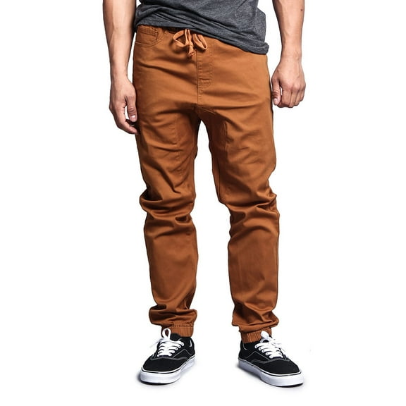 Victorious Men's Drop Crotch Stretch Jogger Twill Pants, Up To 5X