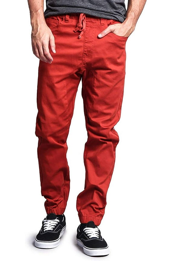 Victorious Men's Drop Crotch Stretch Jogger Twill Pants, Up To 5X