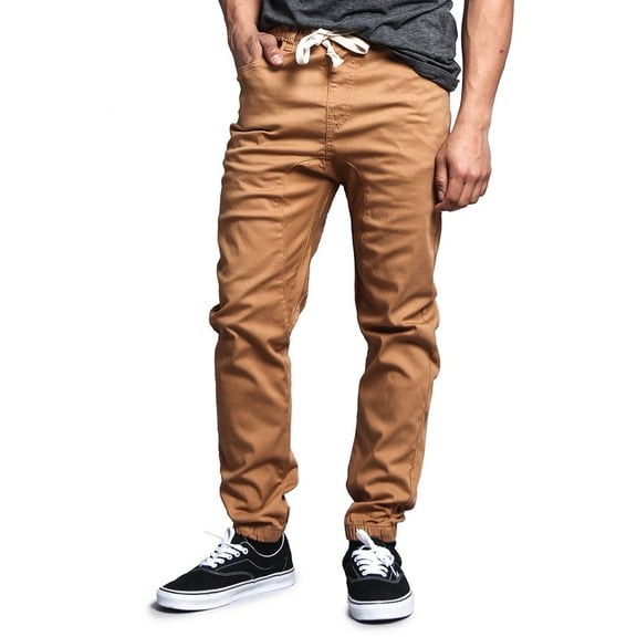Victorious Men's Drop Crotch Stretch Jogger Twill Pants, Up To 5X