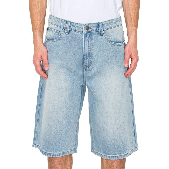 Victorious Men's Essential Baggy Fit Denim Shorts DS2099 INDIGO Size 28