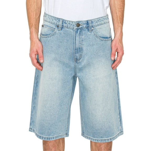 Victorious Men's Essential Baggy Fit Denim Shorts DS2099 INDIGO Size 32