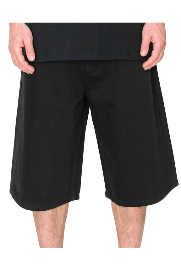 Men's Essential Baggy Fit Denim Shorts DS2099 JETBLACK Size 32