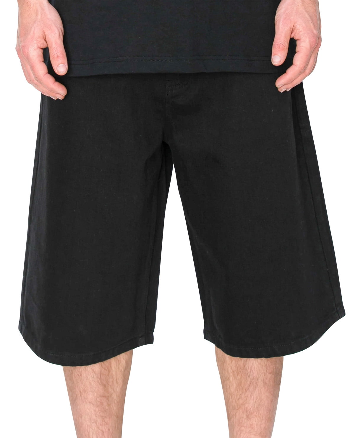 Victorious Men's Essential Baggy Fit Denim Shorts DS2099 JETBLACK