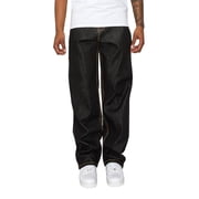 Victorious Men's Essential Baggy Raw Denim Jeans DL998 Black 32/32
