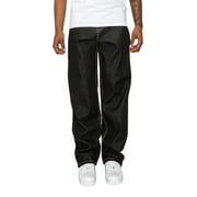 Victorious Men's Essential Baggy Raw Denim Jeans DL998 Black 36/32