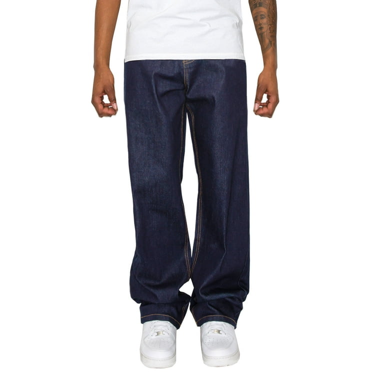 Victorious Men's Essential Baggy Raw Denim Jeans DL998 Victorious Men's Essential Baggy Raw Denim Jeans DL998