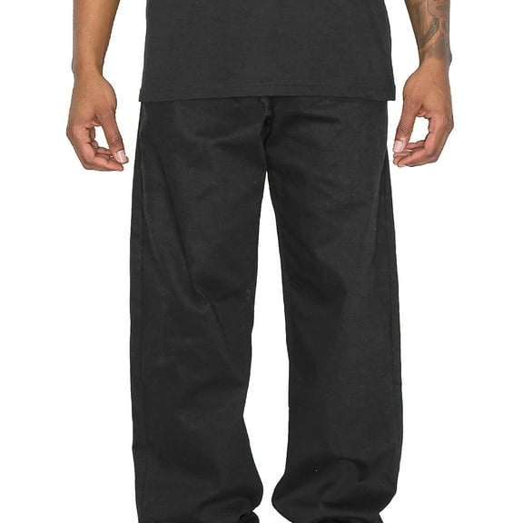 Victorious Men's Essential Baggy Relaxed Jogger Pants JG824 Black X-Large