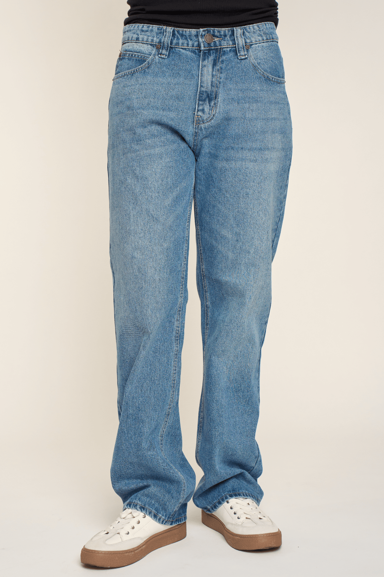 Victorious Men's Essential Baggy Raw Denim Jeans DL998 Indigo 40