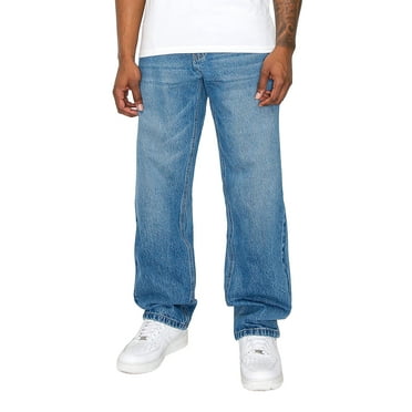 Victorious Men's Essential Baggy Wide Denim Jeans DL999 Indigo 3832