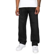 Victorious Men's Essential Baggy Wide Denim Jeans DL999 JETBLACK 3632