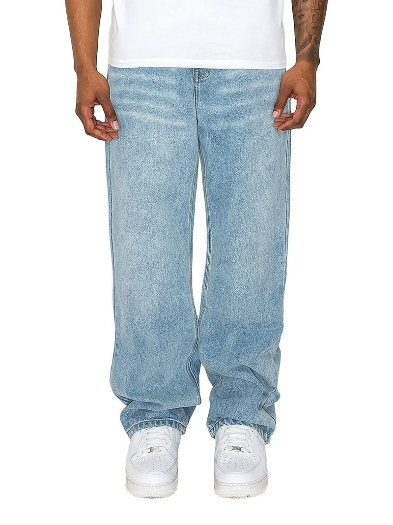 【SATIIIZ】reduon washed wide denim pants kit washed-out wide denim pants - satiiiz