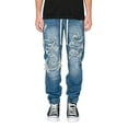 thumbnail image 1 of Victorious Men's Essential Distressed Denim Jogger Pants JG3050 Indigo 2X-Large, 1 of 3