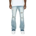 thumbnail image 1 of Victorious Men's Essential Distressed Light Wash Flared Jeans Indigo 38/32, 1 of 5