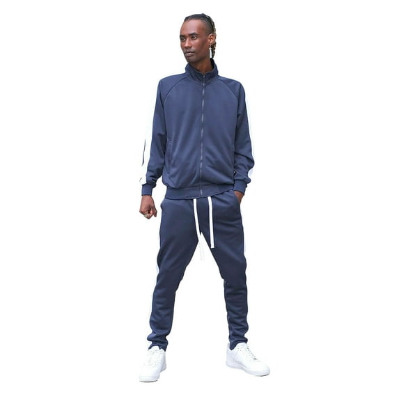 Victorious Men's Essential Side Stripe Tracksuit Navy 3X-Large