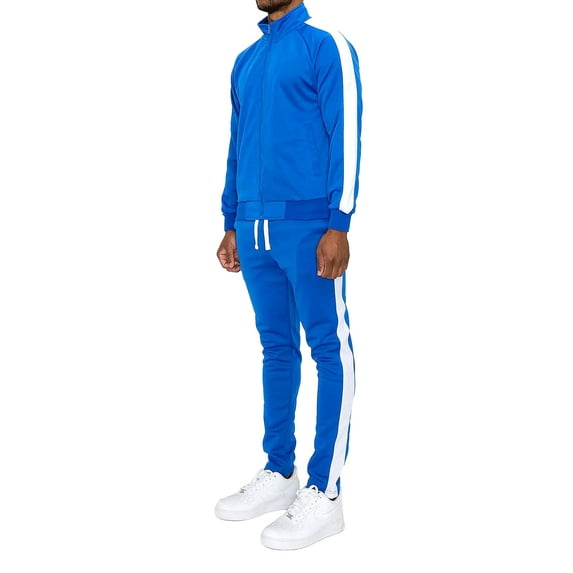 Victorious Men's Essential Side Stripe Tracksuit Royal Blue Large