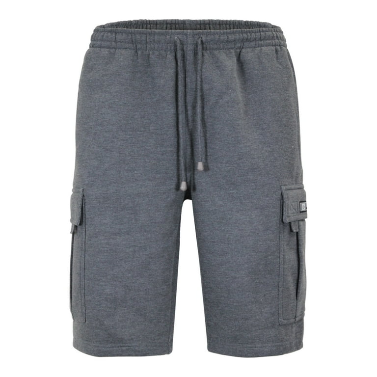Victorious Men's Heavyweight Fleece Cargo Shorts, Soft, Warm Victorious Men's Heavyweight Fleece Cargo Shorts, Soft, Warm