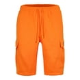 thumbnail image 1 of Victorious Men's Heavyweight Fleece Cargo Shorts VS76 - Neon Orange - 6X-Large, 1 of 4