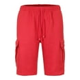 thumbnail image 1 of Victorious Men's Heavyweight Fleece Cargo Shorts VS76 - Red - 2X-Large, 1 of 4