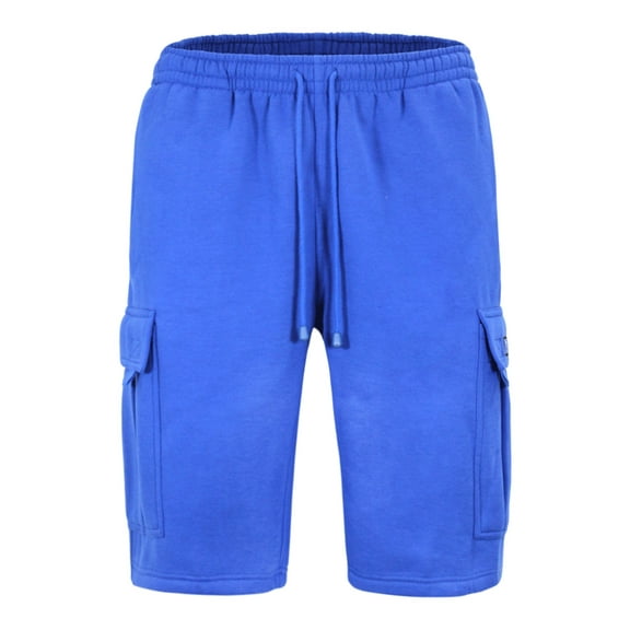 Victorious Men's Heavyweight Fleece Cargo Shorts VS76 - Royal Blue - 2X-Large