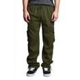 thumbnail image 1 of Victorious Men's Heavyweight Fleece Relaxed Lounge Cargo Sweatpants - Olive - Small, 1 of 4